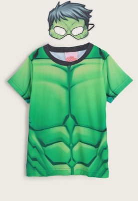 Camiseta Infantil Brandili Hulk Verde