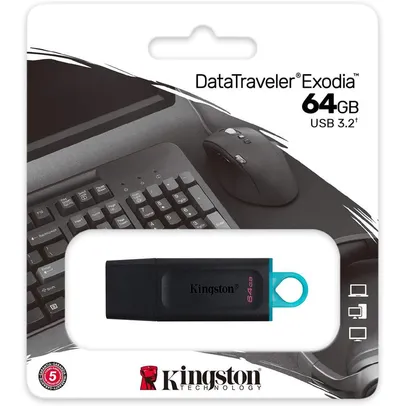 Pen Drive 64GB Kingston Datatraveler Exodia, USB 3.2 - Dtx/64gb