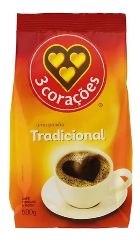 Café Torrado E Moído Tradicional 3 Corações - 500g