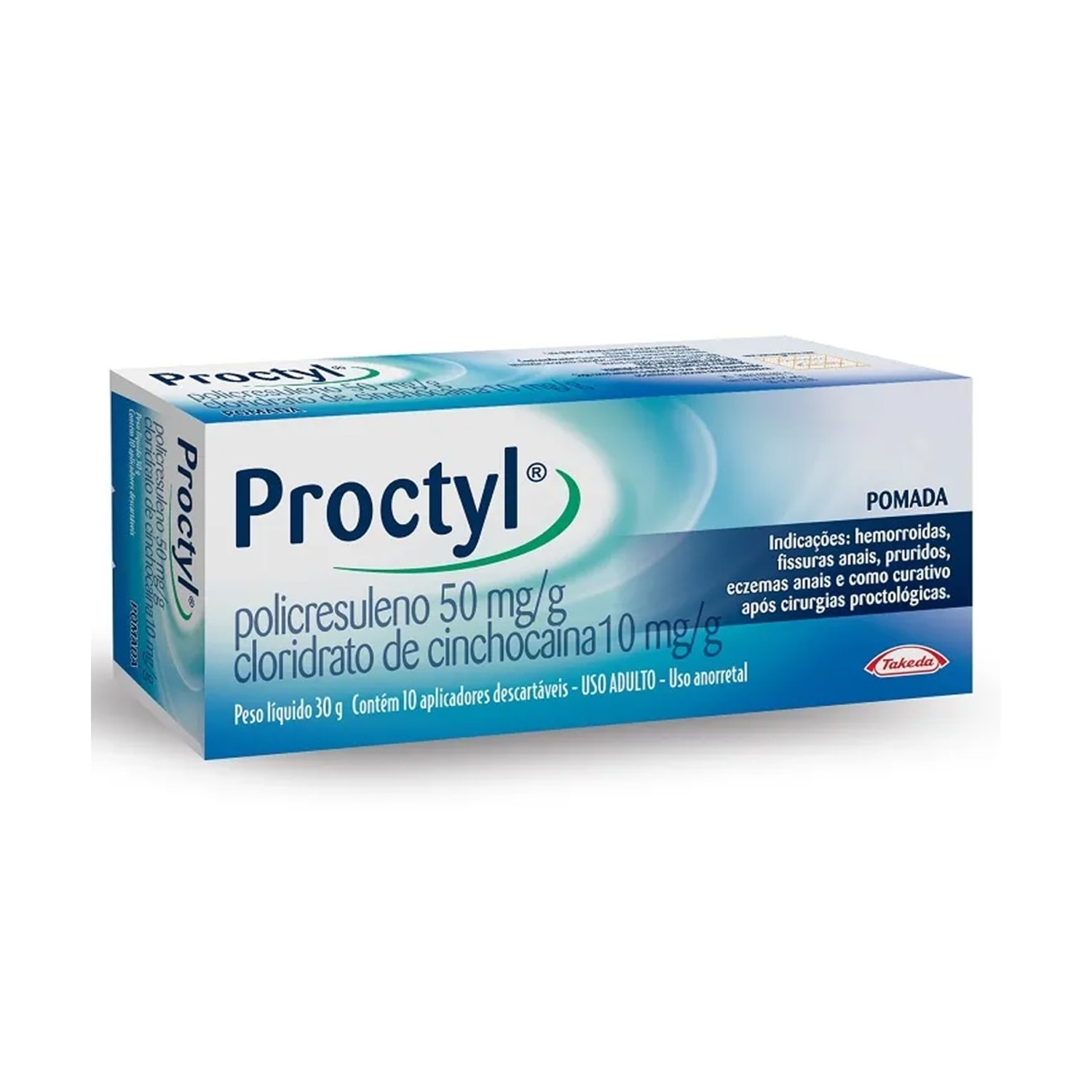 Proctyl Pomada 50mg + 10mg 30g