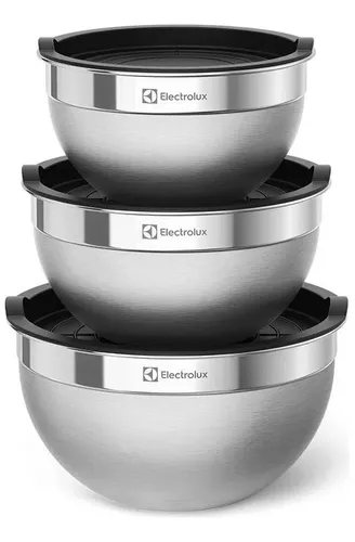 Conjunto De Bowls De Inox Electrolux com Tampa