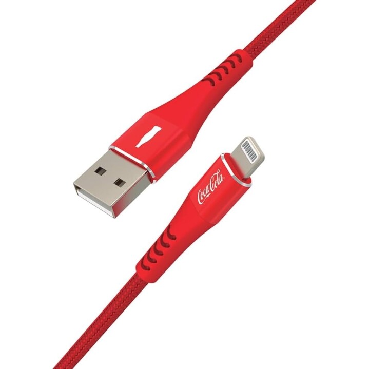 Cabo Elite Coca-Cola - Lightning para USB - Vermelho