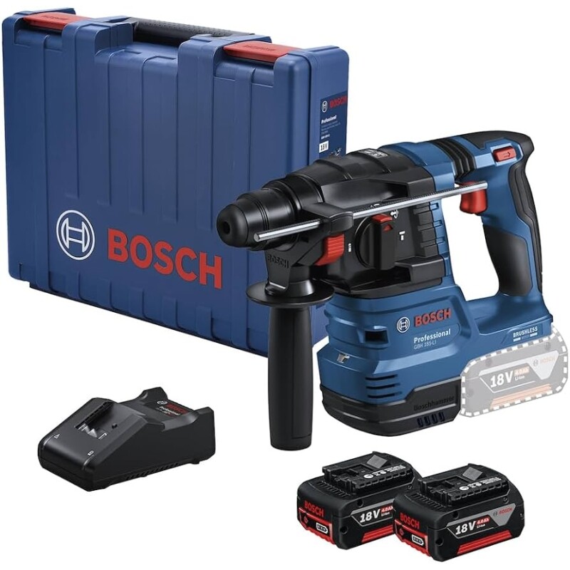 Martelete rompedor Bosch GBH 185-LI 18V Brushless 2 Baterias em Maleta