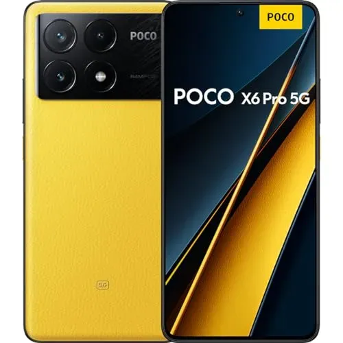 Smartphone Xiaomi POCO X6 Pro 5G 8GB+256GB NFC Dimensity 8300-Ultra 64MP câmera tripla 67W 120Hz AMOLED (Amarelo)