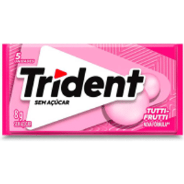Chiclete Trident Tutti-Frutti sem Açúcar 8G - Embalagem com 5 Unidades