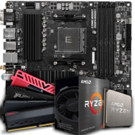 Kit Upgrade AMD Ryzen 5 5600GT Placa Mãe Chipset A520 16GB (2X8GB) DDR4