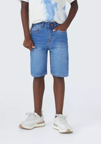 Bermuda Jeans Infantil Menino Com Elastano Hering