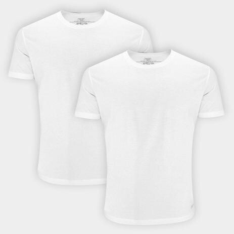 Kit Camiseta Básica Calvin Klein Manga Curta Masculina - 2 Peças