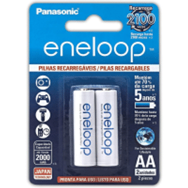 Pilha Recarregável Eneloop AA - BK-3MCCE/2BB