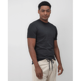 Camiseta masculina básica slim lisa preta | Pool Basics by