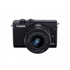 Câmera Canon EOS M200 com a lente EF-M 15-45mm IS STM