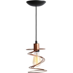 Pendente Aramado Mola Cobre Lustre Luminária Iluminação Sala Quarto Iluminação Interior