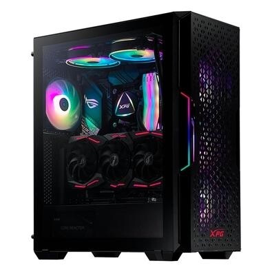 Gabinete Gamer XPG Starker Air Mid-Tower LED RGB ATX Lateral em Vidro Temperado 2x Cooler Fan RGB Preto - STARKERAIR-BKC