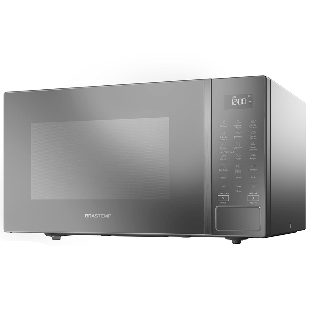 Micro-Ondas De Bancada Brastemp 32L 900W Espelhado Função Tira Odor Bms46ar - Cinza - 110 Volts