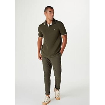 Calça Em Sarja Masculina Verde Militar 042 - Hering