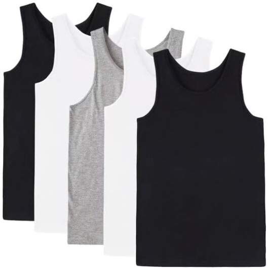 Kit 5 Camiseta Regata Masculina Algodão Premium