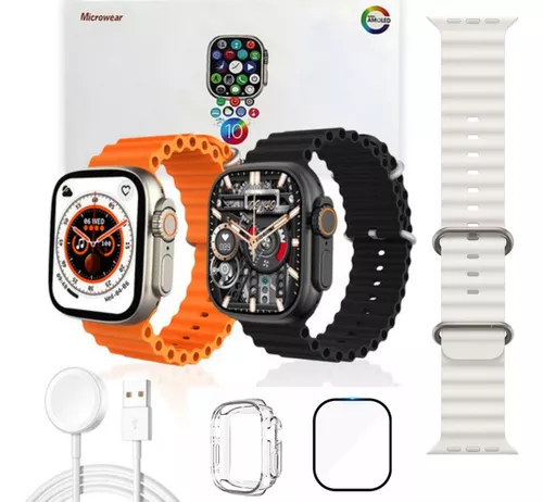 Relógio Smartwatch W69+ Ultra 49mm Series 10 Com 2 Pulseiras