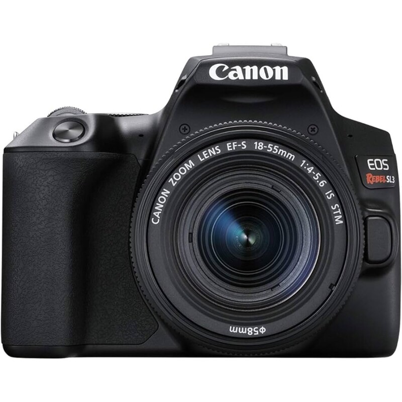 Câmera Canon SL3 DSLR com 24.1MP 3" Gravação em Full HD - EF-S 18-55MM Compacto