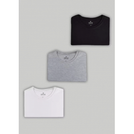 Kit Com 3 Camisetas Masculinas Básicas Slim Hering