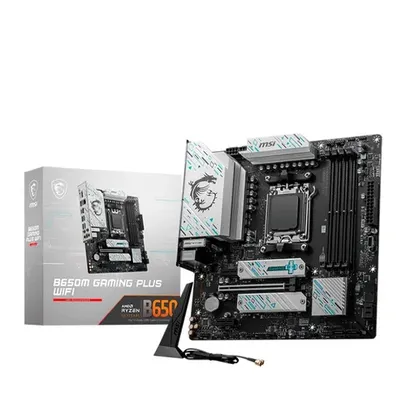 Placa Mãe MSI B650M Gaming Plus, AMD AM5, M-ATX, DDR5, Wi-Fi - B650M GAMING PLUS WIFI