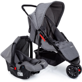 Carrinho Cosco Kids Travel System Toffy Cinza Mescla