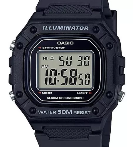 Relógio Casio Masculino Digital Illuminator W-218h-1avdf