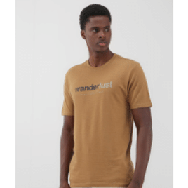 Camiseta masculina listrada wanderlust marrom | Original by