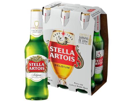 Cerveja Stella Artois Lager 330ml - 6 Unidades