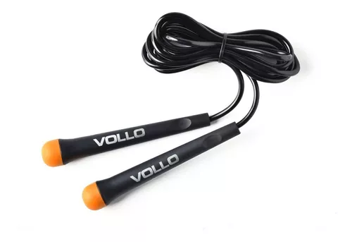 Corda De Pular Profissional Pvc Crossfit Treino Em Casa Vollo Sports VP1075 Preto