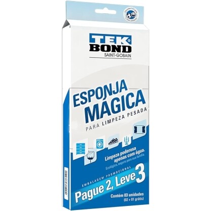 Esponja Mágica Tekbond para Limpeza Pesada