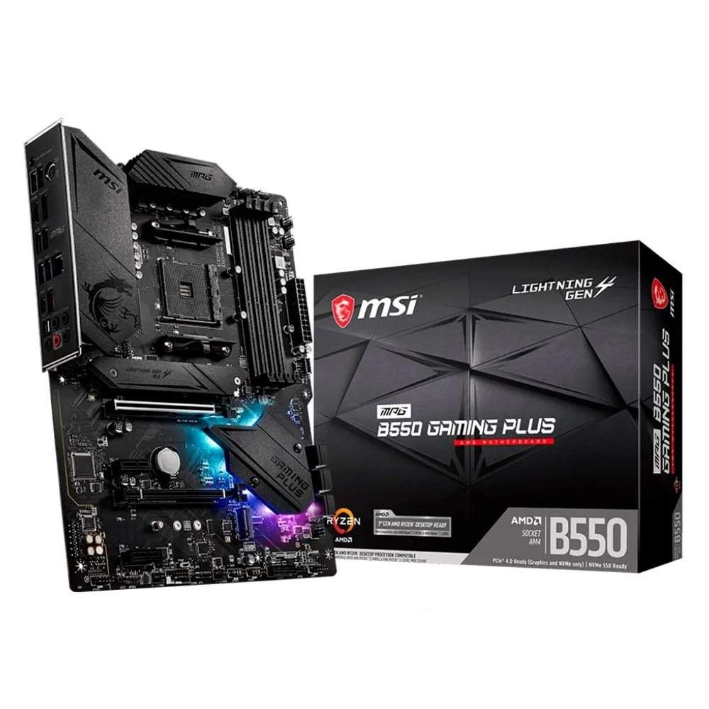 (APP) Placa-Mãe MSI MPG B550 Gaming Plus, AMD AM4, ATX