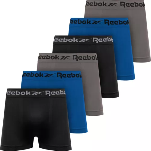 Kit 6 Cuecas Boxer Reebok Original Box Sem Costura Adulto