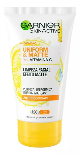 Sabonete Facial Garnier Skinactive Uniform & Matte - 120g