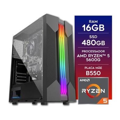 PC Gamer AMD Ryzen 5 5600g 16GB SSD 480GB Radeon Vega 7 Certox Stream 1031