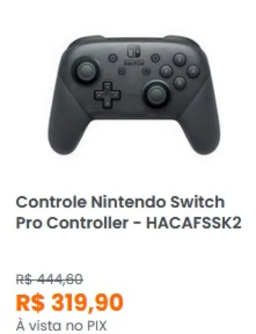 Controle Nintendo Switch Pro Controller - HACAFSSK2