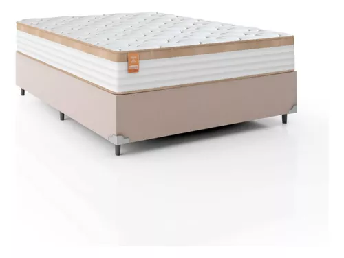 Cama Box Casal Molas Ensacadas Real 138x188x65cm