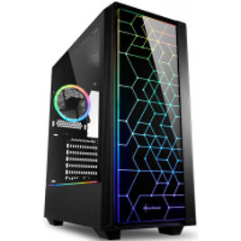 Gabinete Gamer LIT100 Mid Tower RGB FAN Lateral em Vidro - Sharkoon