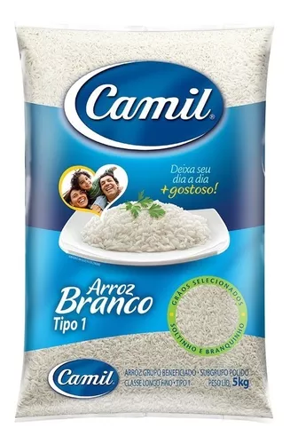 Arroz Branco Tipo 1 Camil Pacote 5kg