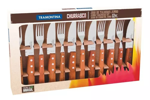 Jogo Para Churrasco Tramontina 12 Peças Jumbo Garfo Faca