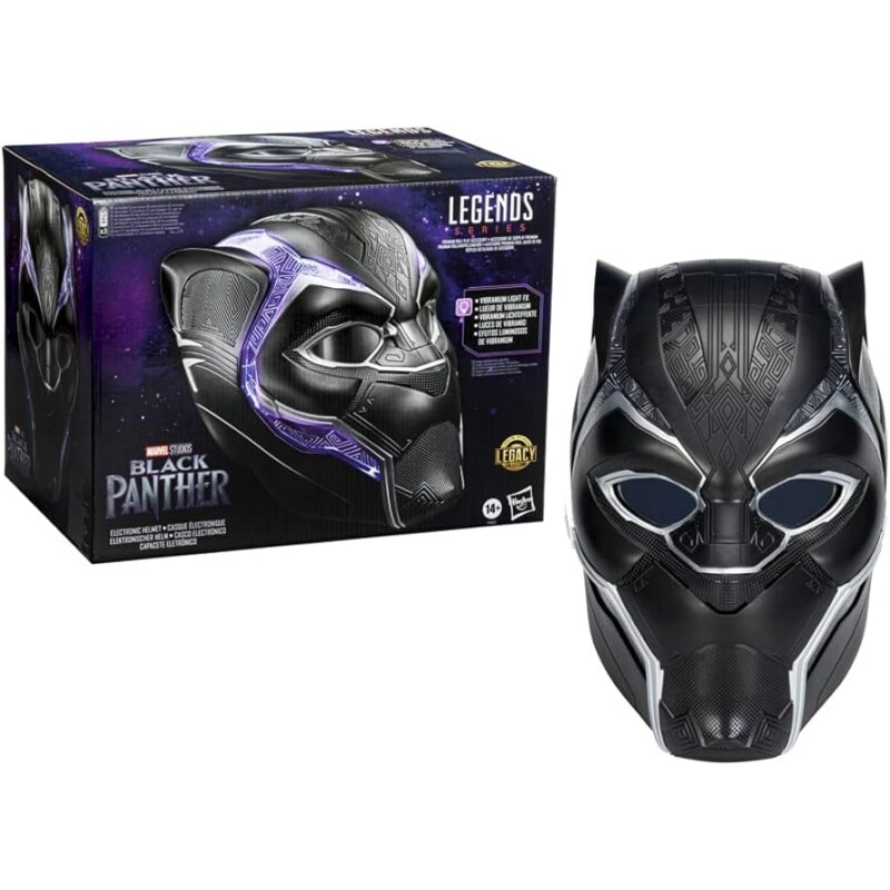 Capacete Eletrônico Marvel Legends Series Ajustável Pantera Negra - F3453 - Hasbro