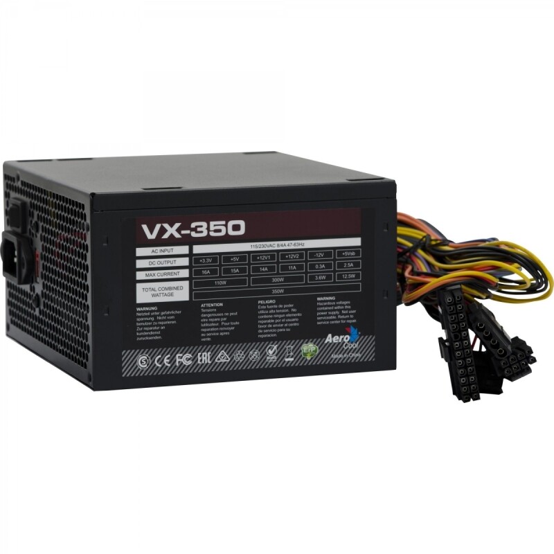 Fonte Aerocool 350W VX-350 s/cabo Preto 59763