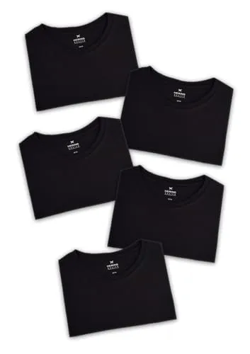Kit Com 5 Camisetas Hering Básicas - Preto XG / Branco P