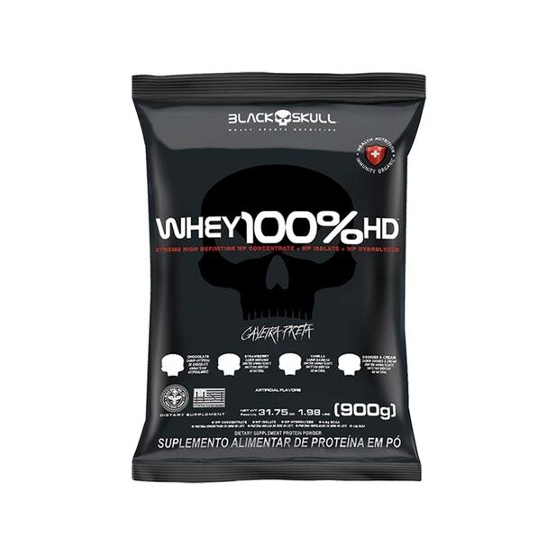 Whey Protein Black Skull 100% HD (Refil) - 900g