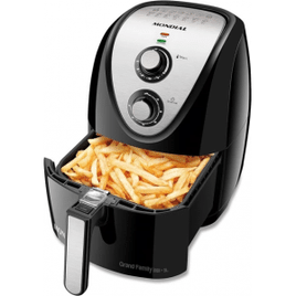 Fritadeira sem Óleo Mondial Air Fryer Grand Family Inox 5L Preta - AFN-50-BI