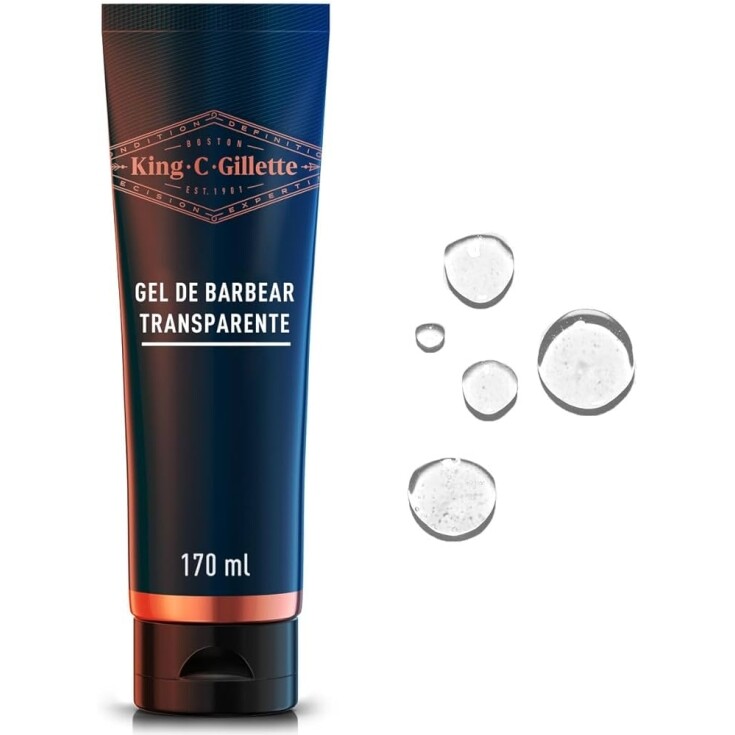 KING C GILLETTE Gel de barbear transparente 170ml