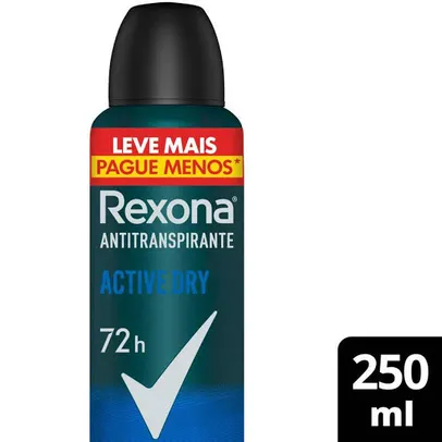 Desodorante Antitranspirante Aerosol Rexona Active Dry 72 horas 250ml