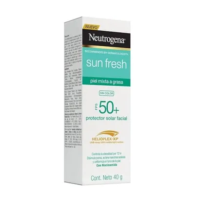 [REC]Neutrogena Sun Fresh Protetor Solar Facial Para Pele Oleosa Derm Care Sem Cor FPS 70, 40g