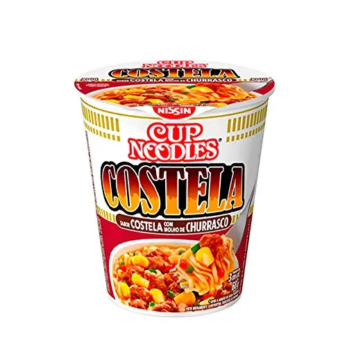 [+Por- R$4.6 ] Nissin Cup Noodles Sabor Costela Com Molho De Churrasco 68G