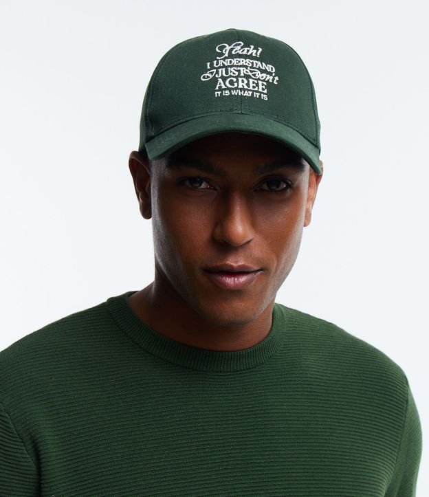 Boné Aba Curva com Bordado Yeah! It Is What It Is