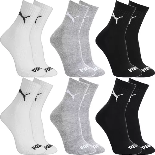 Kit 6 Pares Meias Puma Cano Médio Masculino